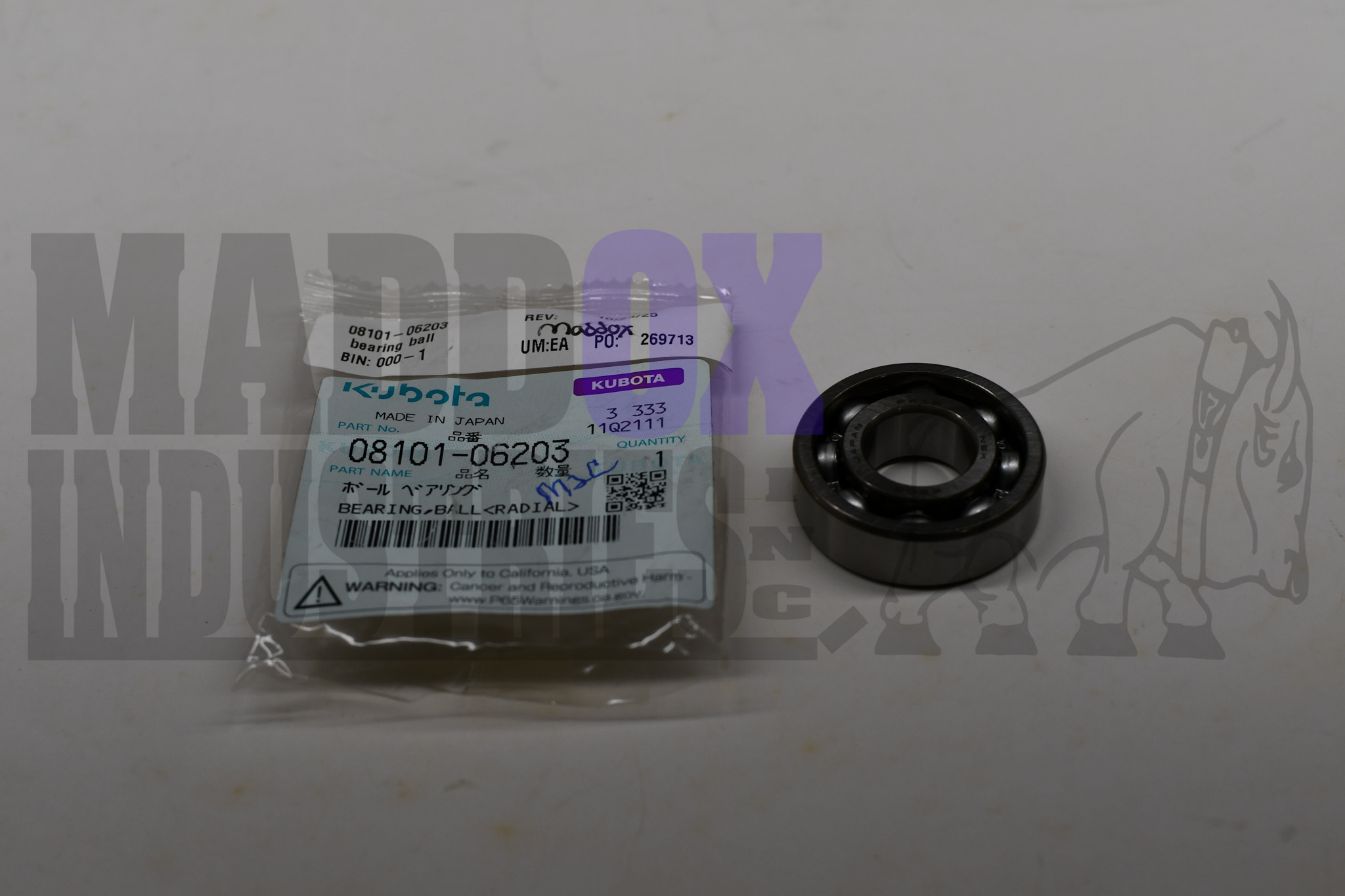 Kubota 08101-06203 Ball Bearing